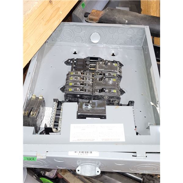 Electrical Panel with 10+ Circuit Breaker + Flat of Electrical Hardware