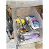 Image 1 : Clear Tote with Contents | Timing Light +++ No Shipping Available for This Lot