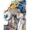 Image 6 : Random Lot of Good Goodies | Tool Belt | Tote of Extension Cords & Tools  +++
