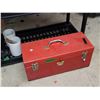 Image 1 : Red Tool Box with Contents | Wrenches | Snippers & Hardware in Bins