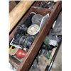 Image 6 : Large Wooden 2 Level Tool Box with Contents