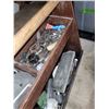 Image 7 : Large Wooden 2 Level Tool Box with Contents