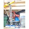 Image 2 : Contents Hanging From Wooden Shelf | Saw | Rubber Straps | Levels