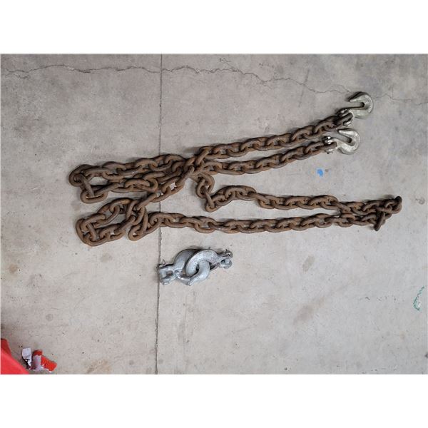 Heavy Chain with G70 Clevis 3/8" Hooks