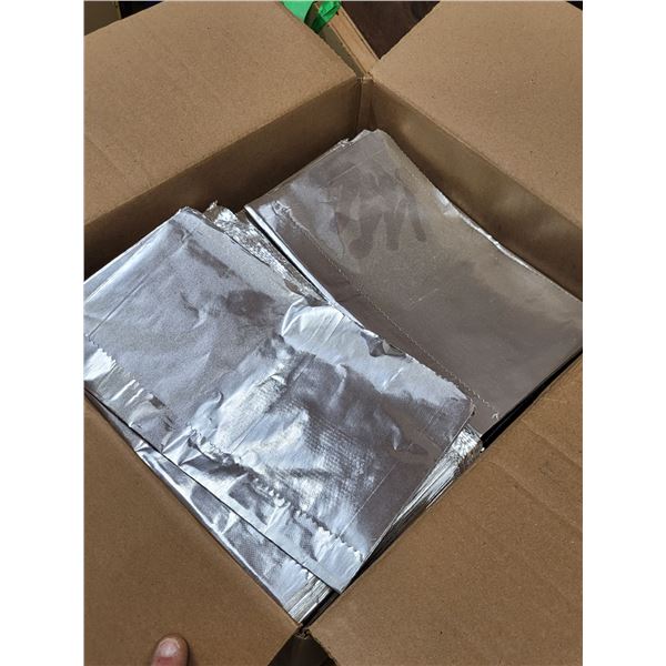 Near Full Box of Plain Hot Dog Foil Bags Large
