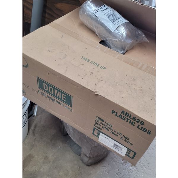 Full Case of Plastic Dome Lids | ADL626 | 1000 Lids 16 & 24 oz