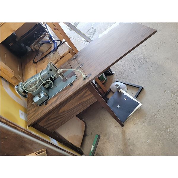 Vintage Brother Sewing Machine & Cabinet