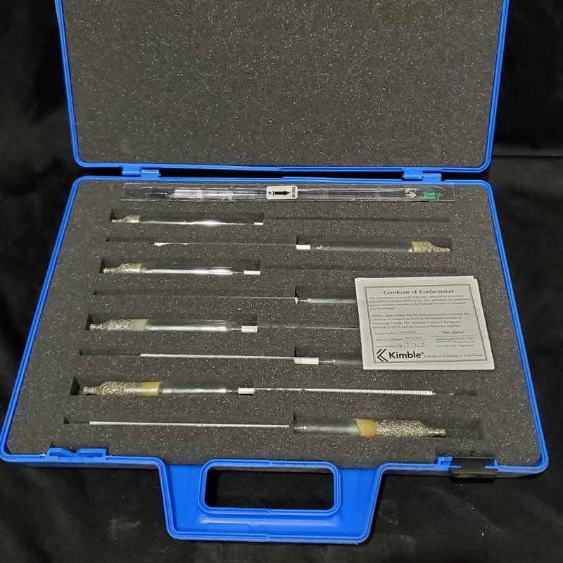 Hydrometer Set Kimble Set of 8 Specific Gravity Hydrometers - Oahu Auctions