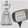 Image 1 : Qty 2 Hang-A-Light Temp Hanging Light, 120V, 105W, Spaulding Floodlight, LED, 25W