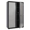 Image 1 : Shelving Cabinet, 72" H x 46" W, Gray/Black