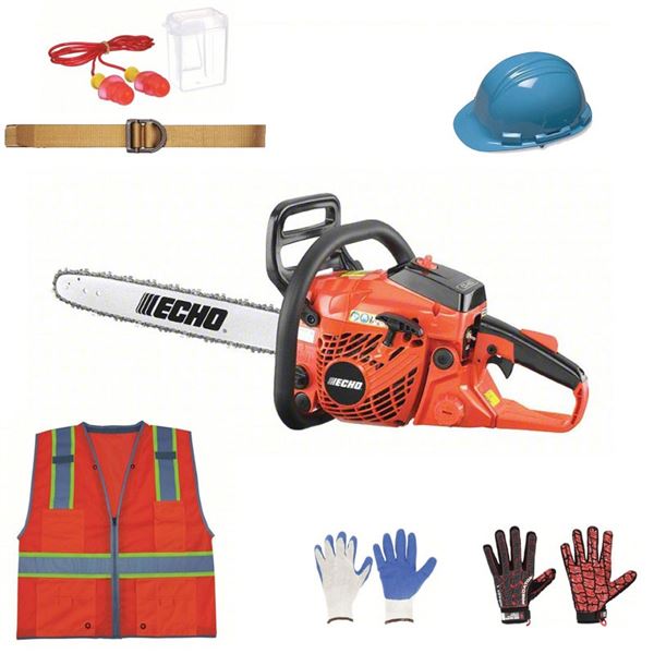 CS-370 Echo Chain Saw 16" Bar with Package of Gear and Accessories