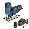 Image 1 : Bosch Cordless Jig Saw,12VDC,Barrel Grip, Battery and Charger Kit,12V,2.0Ah,Li-Ion