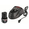 Image 2 : Bosch Cordless Jig Saw,12VDC,Barrel Grip, Battery and Charger Kit,12V,2.0Ah,Li-Ion