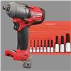 Image 1 : Milwaukee Impact Wrench, Cordless, Compact, 18VDC, plus Proto Socket Bit Set