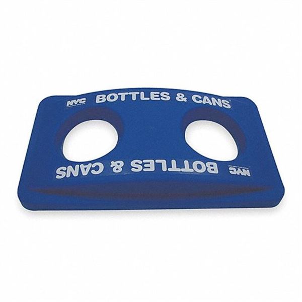 Qty 12 Rubbermaid Bottle/Can Recycling Tops, Plastic, Blue