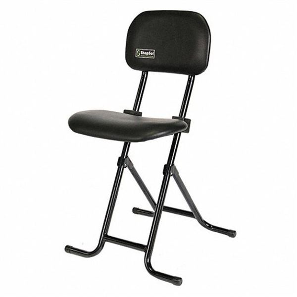 Qty 4 Shopsol Folding Sit Stand Stool, 34-1/2" H, Steel