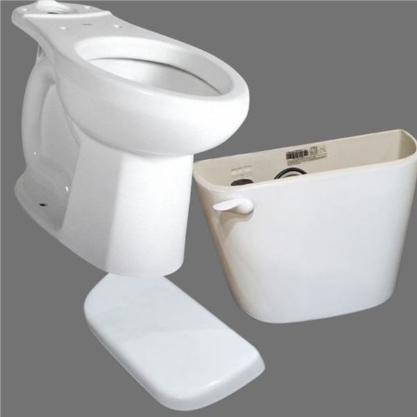 Qty 2 American Standard Toilet Bowls, Elongated, Floor & Qty 2 American Standard Gravity Tanks