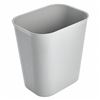 Image 1 : Qty 6 Rubbermaid Wastebaskets, Rectangular, 3-1/2 gal., Gray