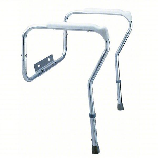 Qty 2 Safety Rail, White, 17.9x20-24x28-32