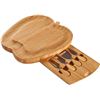 Image 1 : Lot of 1 Bamboo Charcuterie/Cheese Platter Board with 4 Cheese Knives - Brand New!