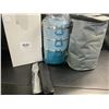 Image 2 : Lot of 1 Stackable 3-Layer Bento Lunch Box w/ Insulated Carrying Bag & Cutlery Set - Brand New