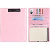 Image 1 : Lot of 3 Wonderpool Faux Leather A4 Clipboards/Notepad Portfolios - Pink - Brand New!