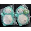 Image 1 : Lot of 2 Authentic Squishmallow Hug Mees Plushies - "Yollie the Yeti" - Brand New w/ Tags