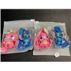 Image 1 : Lot of 2 Packs of Disney's Lilo and Stitch Keychains - 2 per pack/4 Total