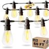 Image 1 : Lot of 1 Box of Outdoor Patio String Lights - Long 60FT Length - Edison Shatterproof Bulbs