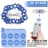 Image 2 : Lot of 4 Packs of Hanukkah Star Twinkle String Lights - 10FT Length Each - Battery Operated