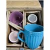 Image 2 : Lot of 1 Box of 6 Porcelain Colorful Mugs - Brand New
