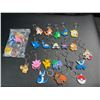 Image 2 : Lot of 2 Packs of Pokemon Keychains - 20PCS Each Pack/Assorted Pokemon Characters!