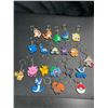 Image 3 : Lot of 2 Packs of Pokemon Keychains - 20PCS Each Pack/Assorted Pokemon Characters!