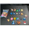 Image 2 : Lot of 2 Packs of Pokemon Keychains - 20PCS Each Pack/Assorted Pokemon Characters!
