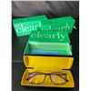 Image 1 : Lot of 2 Pairs of Clearly Blue Light Blocking Glasses - Leopard/Tortoise Print Frame - Brand New