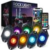 Image 1 : Lot of 1 XPrite RGBW LED Rock Light Kit for Offroad Vehicles w BT App Control - 8 Pods - BRAND NEW!