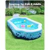Image 2 : Lot of 1 Valwix Inflatable Swimming Pool - LARGE 10FT! (122inch x 71in x 30in) - BRAND NEW!
