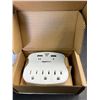 Image 2 : Lot of 2 AmazonBasics 3-Outlet Surge Protector Wall Tap w/ 2 USB Ports - Brand New