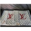 Image 1 : Lot of 2 LV Inspired Designer Scarves - Grey/Black - Brand New