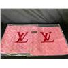 Image 1 : Lot of 2 LV Inspired Designer Scarves - Pink - Brand New