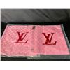 Image 1 : Lot of 2 LV Inspired Designer Scarves - Pink - Brand New