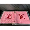 Image 1 : Lot of 2 LV Inspired Designer Scarves - Pink - Brand New