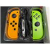 Image 2 : Lot of 1 Set of Wireless Joy-Con Replacement Controllers for Nintendo Switch - Orange/Green