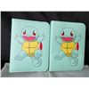 Image 2 : Lot of 2 Leather Pokemon Premium Card Binders - Squirtle Design - Holds Approx. 400 Cards Each