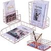 Image 1 : Lot of 1 Simmer Stone Rose Gold Office Desk Organizer Kit - 4PCS