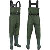 Image 1 : Lot of 1 Tidewe Fishing Chest Waders - Green - Size 7 Boots - Brand New