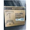 Image 3 : Lot of 1 Kktoner PU Leather Round Rolling Stool - Brand New in Box!