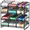 Image 1 : Lot of 1 4-Tier Stackable Food Can/Beverage Rack Organizer - Brand New!