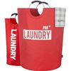 Image 1 : Lot of 1 Caroeas Super Large 150L Laundry Basket w/ Padded Handles - Red