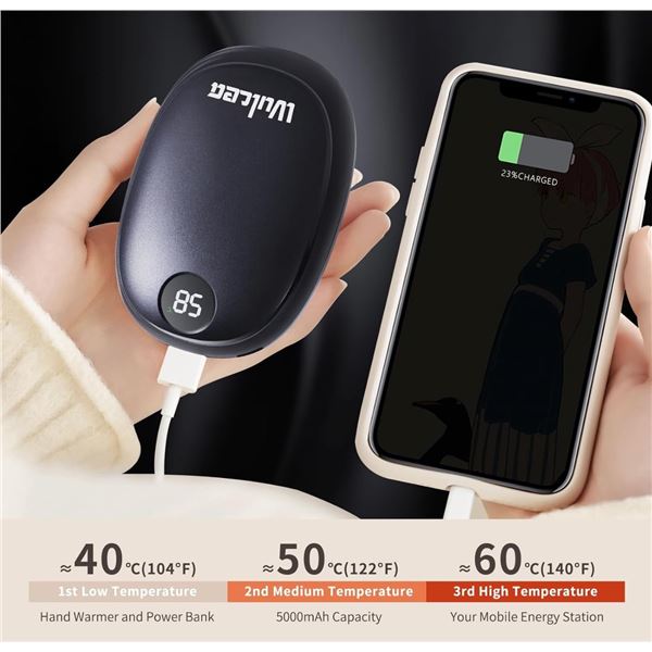Lot of 1 Wulcea Dual Mode Hand Warmer/Power Banks - 2 Pack!